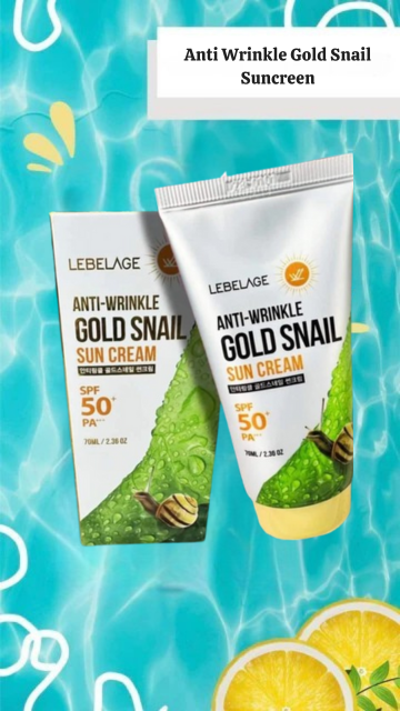 Anti Wrinkle Gold Snail Sunscreen